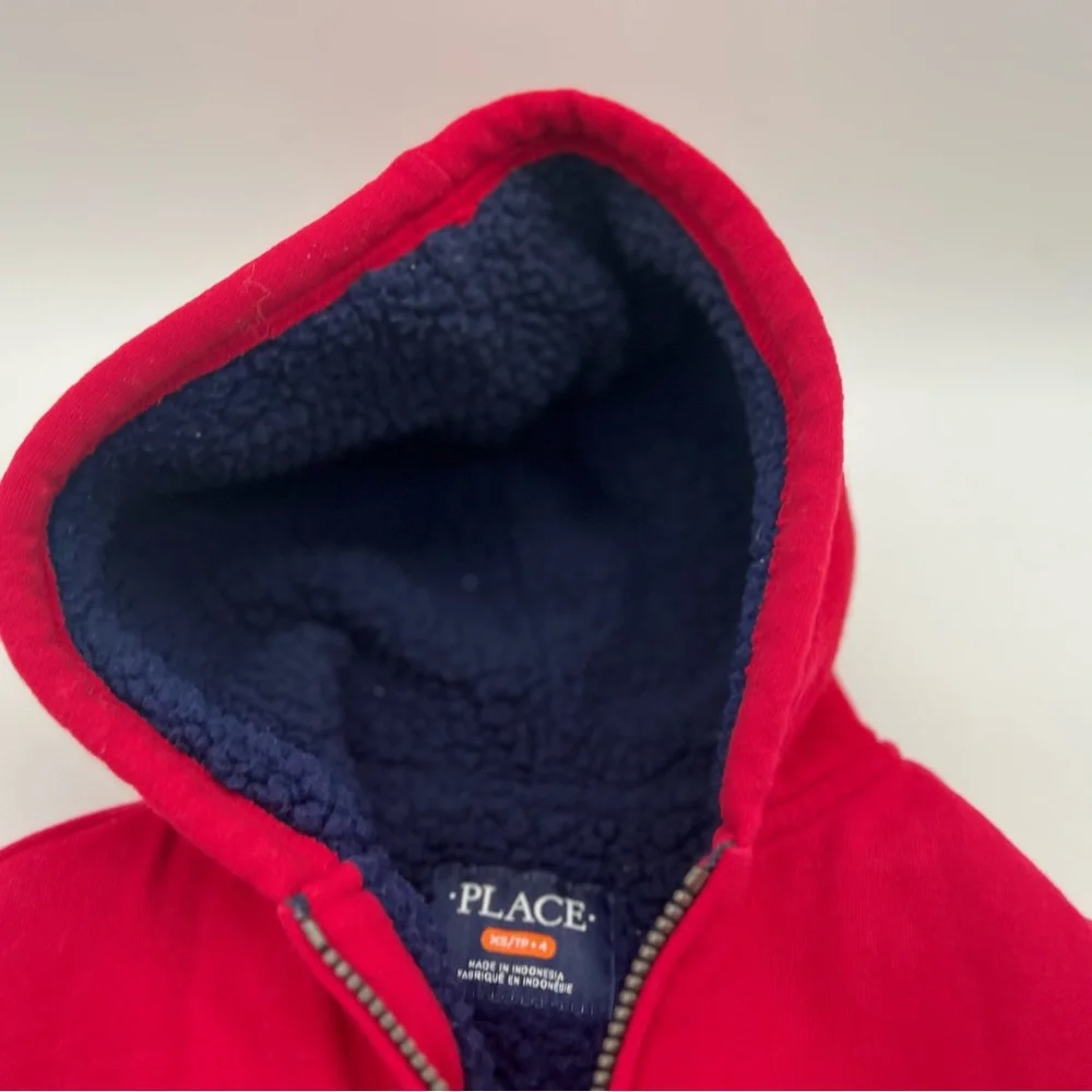 The Children’s Place Boys Red XS Sz 4 Hooded Warm Winter Jacket